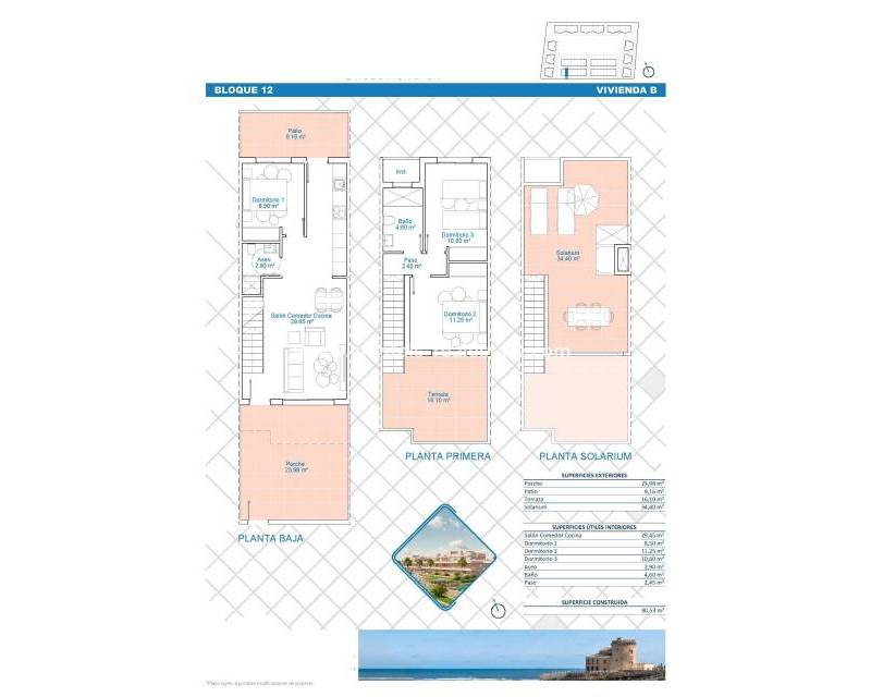 New Build - Town house - Pilar de la Horadada - Lo Monte