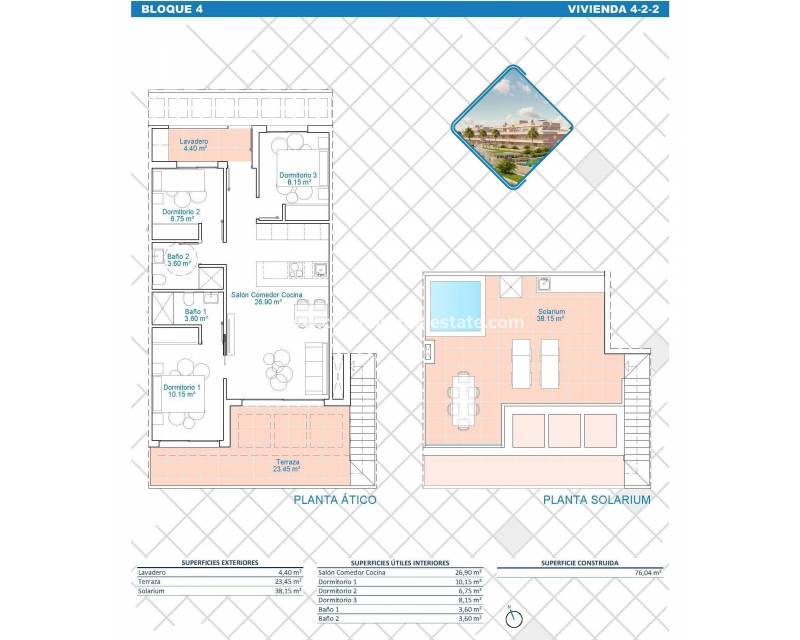 Nouvelle construction - Penthouse - Pilar de la Horadada - Lo Monte