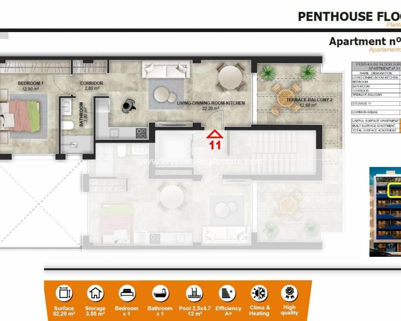 Nouvelle construction - Penthouse - Torrevieja - Playa del Acequión