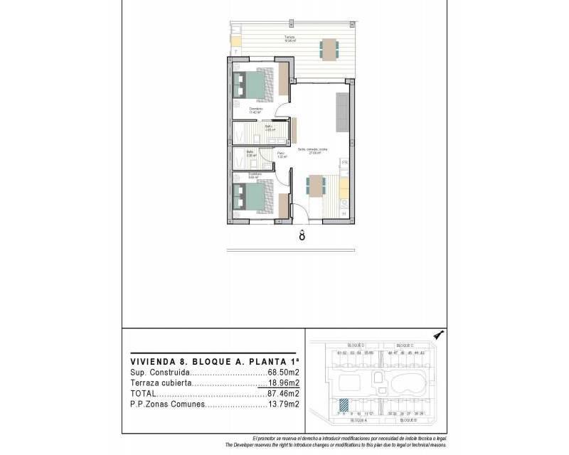 New Build - Apartment - Torre Pacheco - San Cayetano