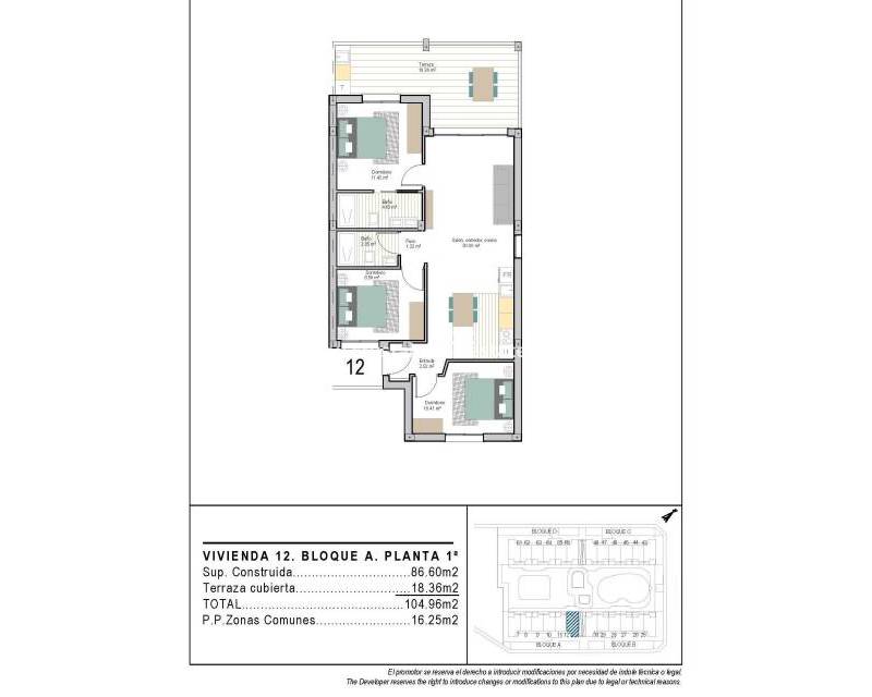 New Build - Apartment - Torre Pacheco - San Cayetano