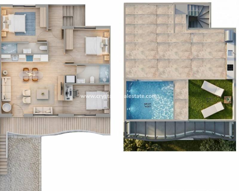 Nieuwbouw - Bungalow - Pilar de la Horadada - parques de Andromeda