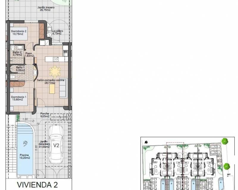 Neubau - Bungalow - Pilar de la Horadada - pueblo