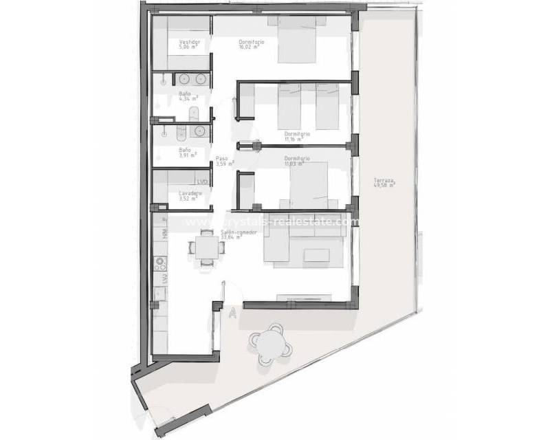 New Build - Apartment - Aguilas - Playa del Hornillo